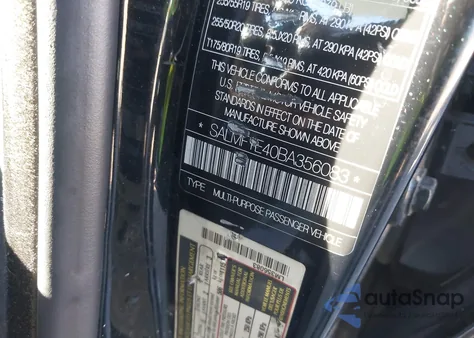 2011 Land Rover Range Rover Supercharged из США, поврежденный, VIN SALMF1E40BA356083